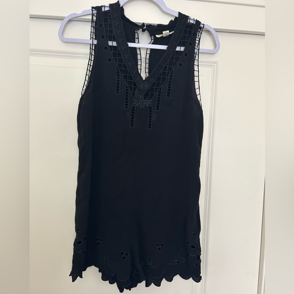 Staring at Stars Black Lace Detail Romper - Picture 2 of 9